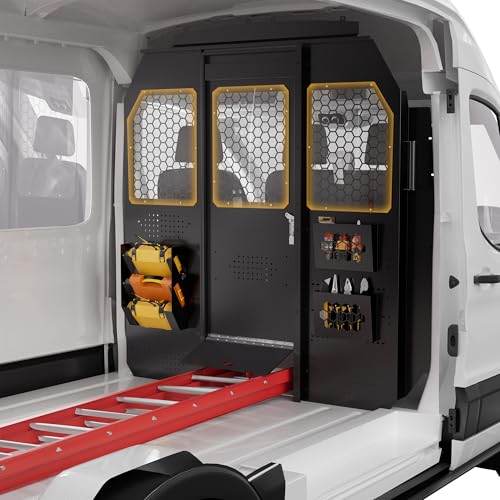 Heavy Duty Van Partition Bulkhead Fits 2014-2026 Ford Transit 150 250 350 Mid-Roof Full Size Van